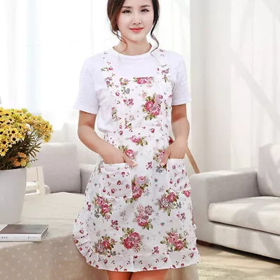 Lady Kitchen Apron Dress Restaurant Home Kitchen For Pocket Cooking Funny ApATSE • £5.09