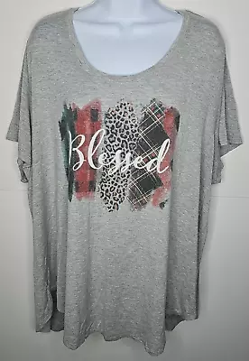 Maurices Womens Gray Graphic Short Sleeve T-Shirt Plus Size 3X • $10.89