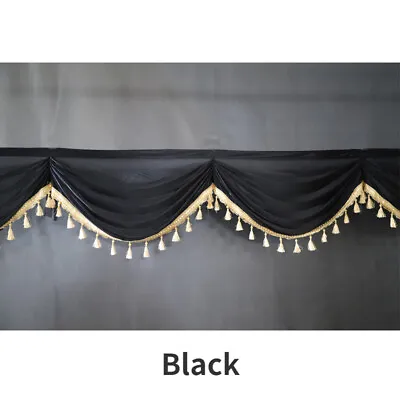 3 Meter Silky Tassels Curtain Valance Retro Wave Window Stair Backdrop Decor • $47.92