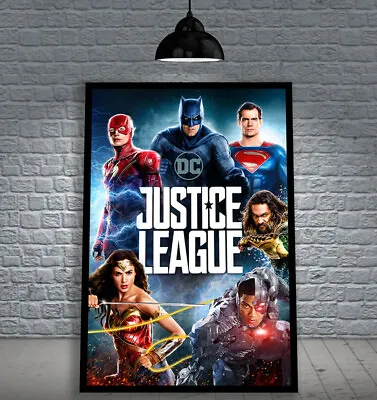 $79.99 • Buy Justice League 2017 Batman Dc Framed Movie Poster Print Cinema A1 & 60x40cm