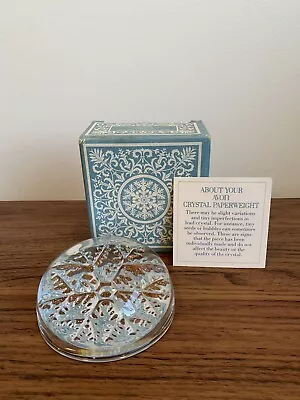 Vintage Avon 24% Lead Crystal Snowflake Paperweight Made In France • $10.99