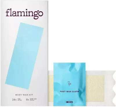 Flamingo By Harry's Inc. Body Wax Strips Kit 24 Strips 6 Post-Wax Cloths NIB • $12.90