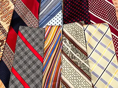 50 Vintage Mens Neckties Lot Mix Quilt Craft Lots Free Ship • $47.99