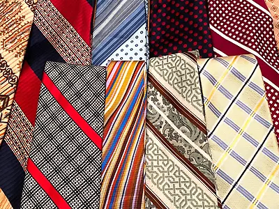 Lot 55 Vintage Neckties Polyester Rayon Acetate More Mix Quilt Wholesale Lots • $49.99