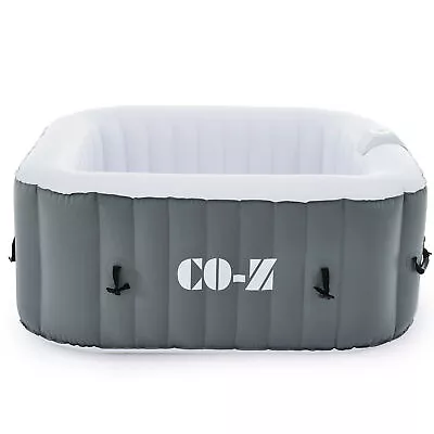 4 Person Portable Spa Tub With Air Pump Cover And Heater Outdoor Mini Pool Gray • $382.22