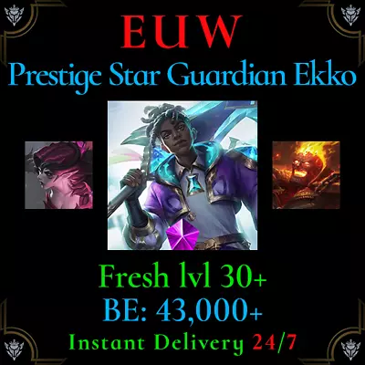 EUW LoL Acc League Of Legends Account Prestige Star Guardian Ekko Mythic Skin 30 • £117.24
