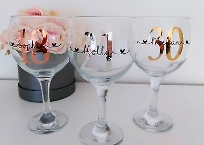 £8.99 • Buy 18th Birthday Gift,  Personalised Gin Glass
