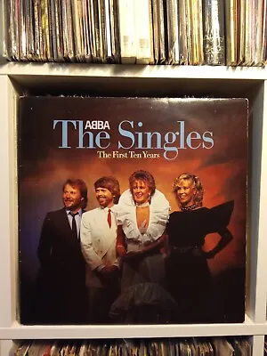 ABBA –THE SINGLES - THE FIRST TEN YEARS 1982 UK Greatest VINYL 2 X LP VG+/VG+ • £25.99