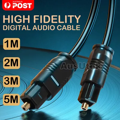 Ultra Premium Optical Fibre Digital Audio Cable Lead Cord Toslink Black S/PDIF • $7.45