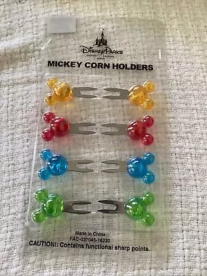 Disney Parks Mickey Mouse Ears Icon Heads Corn Holders 4 Sets & Colors  New • $9