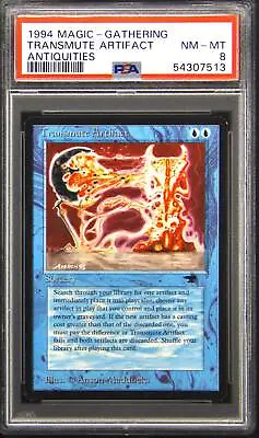 1994 Antiquities Transmute Artifact Rare Magic: The Gathering Card PSA 8 • $192.50