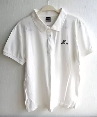 Kappa Polo Shirt White 100% Cotton Size M  • £7.99