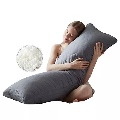 Quilted Memory Foam Body Pillow - Large Full Body Pillows For Adults - Soft L... • $37.84