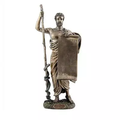 Veronese Bronze Hippocrates Of Kos Holding Hippocratic Oath Statue Decor • $124