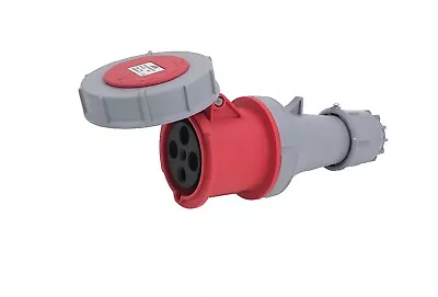 JCE 63 Amp 4 Pin Red Connector Socket 415V IP67 Waterproof Rated. 3 Phase • £44.52