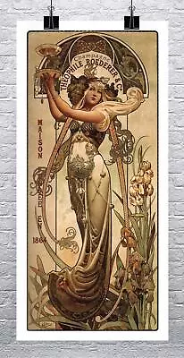 Art Nouveau Champagne 1864 Vintage Poster Fine Art Giclee Print Matte Paper • $24