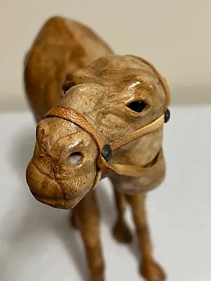 $39.99 • Buy Vintage Camel Leather Statue Wrapped Figure Figurine  Animal Art