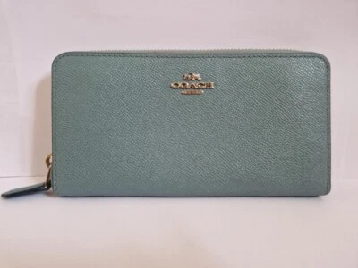 £49.99 • Buy Coach Accordion Zip Wallet / Purse..blue..excellent Condition...genuine