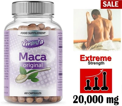 £13.79 • Buy Maca Original - High Strength Maca  20,000mg - 60 Vegan Capsules 1 Month Supply