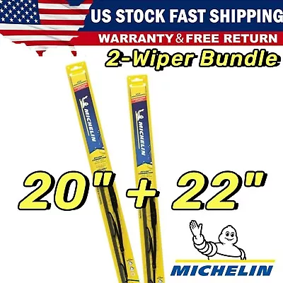 2-Wipers: 22  + 20  For Michelin Windshield Wiper Blades - 25-220 25-200 • $23.23