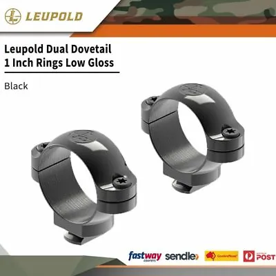 Leupold Dual Dovetail 1 Inch Scope Rings Low Gloss Black Steel #le49914 • $91