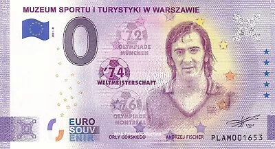 £5.20 • Buy 0 Euro Note POLIA - MUZEUM SPORTU #08 ANDRZEJ FISCHER Football World Cup, PLAM-2021-8