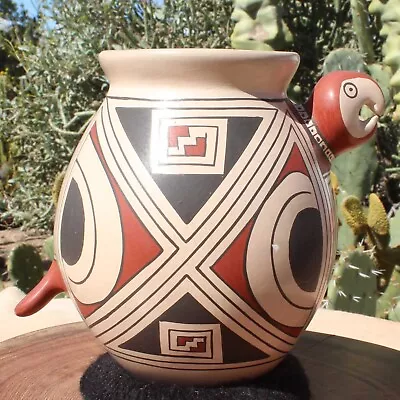 Mata Ortiz Parrot Clay Pottery Native Hand Made Ancient Paquime Style Head Tail • $129