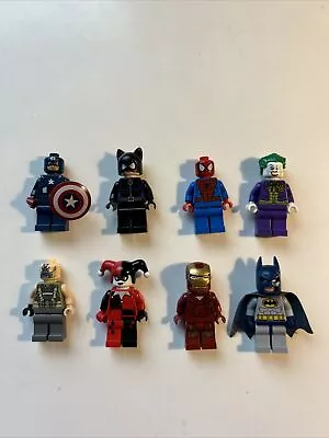 Lego Minifigures Lot X 8 - Marvel DC Batman Joker Spider-Man • $10.50