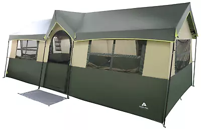 LARGE FAMILY CAMPING TENT 12 Person Cabin 3 Rooms Green • $441.61