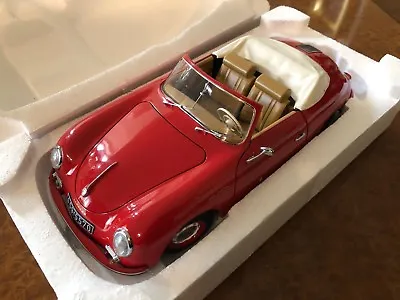 Schuco | 1:18 | 1955 Porsche 356 A Cabriolet | Finished In Red | # SHU00310 • $198
