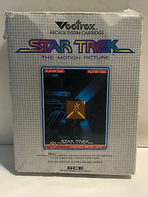 Vectrex Arcade System Star Trek The Motion Picture GCE ~ BOX & OVERLAY ONLY ~ • $24.95