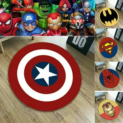 Avengers Superhero Carpet Non Slip Mat Floor Rug Bedroom Marvel Pad Home Decor • £10.55