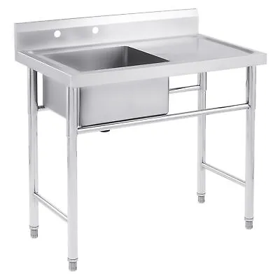 Commercial Utility Prep Sink Stainless Steel 1 Compartment & Drainboard • $196.57