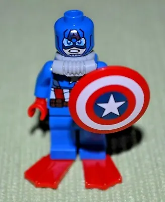 SCUBA CAPTAIN AMERICA ~ Minifigure - Lego Marvel Super Heroes Avengers ~ MINT~ • £7.70