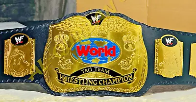 World Tag Team Wrestling Championship Title Belt Brass 2mm Replica Belt Adult • $125
