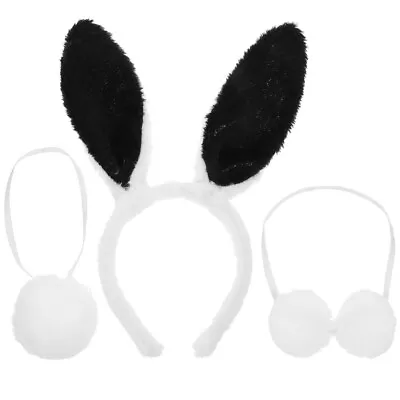  3pcs Adult Cartoon Costume Suit Rabbit Ears Headband Bow Tie Tail Set • £7.38