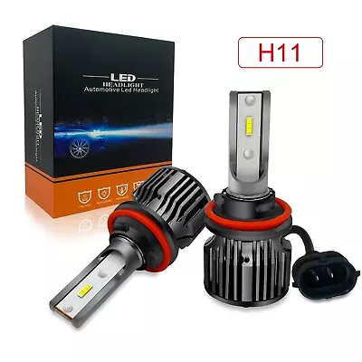 H11 LED Headlight Kit Low Beam Bulbs Super Bright 6500K 2-Sides White 380000LM • $23.26