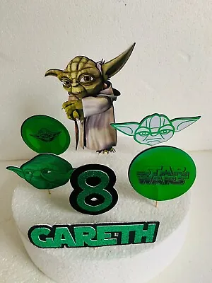 Star Wars YODA  Cake Topper  Any Age Birthday Decoration (unofficial) • £7.99