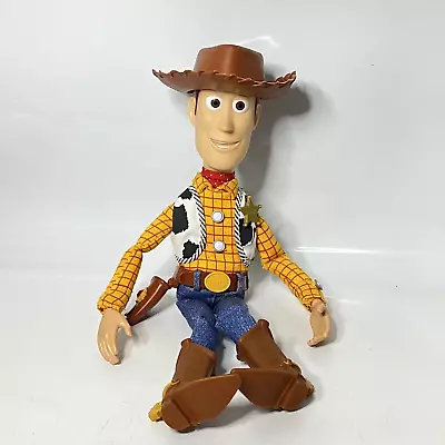 DISNEY PIXAR THINKWAY TOY STORY 1 PLAYTIME SHERIFF WOODY Doll Working • £25