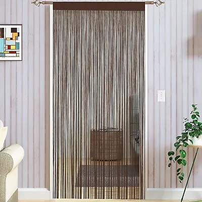 String Door Curtain Window Door Fly Screen Living Room - Brown + Blue 90 X 200cm • £9.99