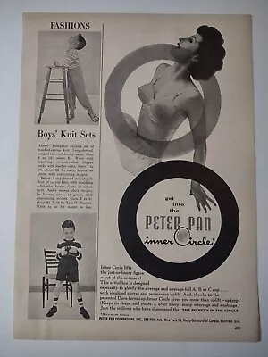 Peter Pan Inner Circle Lifts Fashion Apparel Underwear Vintage 1950s Print Ad • $10.57