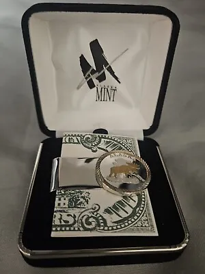 Money Clip With 1 Oz. Bull Moose Medallion • $145