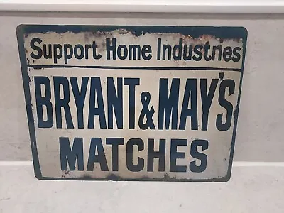 Matches METAL Advertising SIGN  REPRODUCTION BRYANT AND MAY SIGN  CHRISTMAS • £7.06