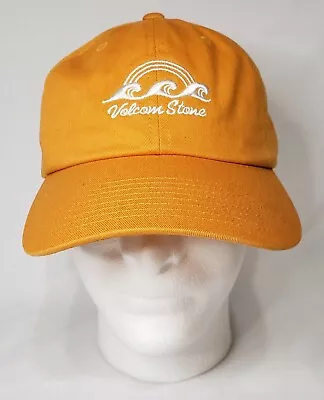 NWOT Volcom Stone Waves Embroidered Yellow Gold Adjustable Trucker Hat • $18.99