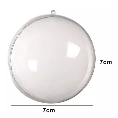 1/10x Clear Plastic Ball Baubles Sphere Fillable Christmas Tree Ornament Xmas YA • $23.87