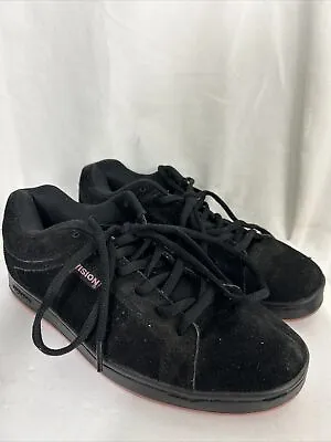 Vision Footwear Street Wear Black And Pink Suede Leather Skate Shoes Sz 8.5 • $24.99