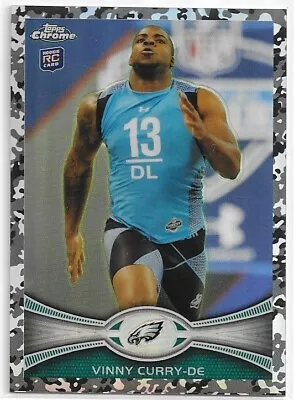 2012 Topps Chrome Football Camo Refractor RC #131 Vinny Curry EAGLES /499 • $1.99