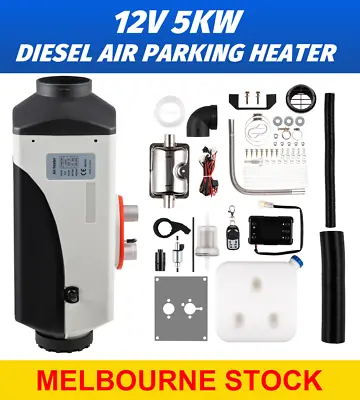 Diesel Air Heater 12V 5KW Tank Remote Control Thermostat Caravan Motorhome RV AU • $99.98