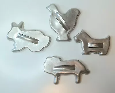 Vintage MCM Mirro Aluminum Animal Cooky Cutters Cookie • $8.74