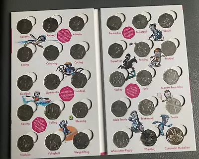 London Olympics 50p Album29 Sports Coins & Completer MedallionFull Set • £33.33